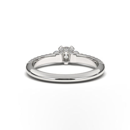 Sophia Round 1/4 Carat Solitaire Lab Grown 3 Stone Engagement Ring