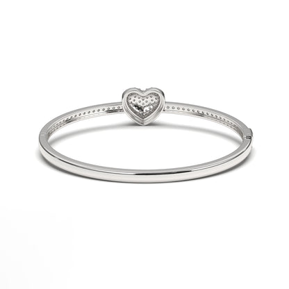 Pave Heart Diamond Bracelet