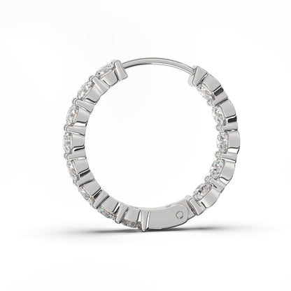 Liliana Unique Diamonds Hoops in 14K White Gold