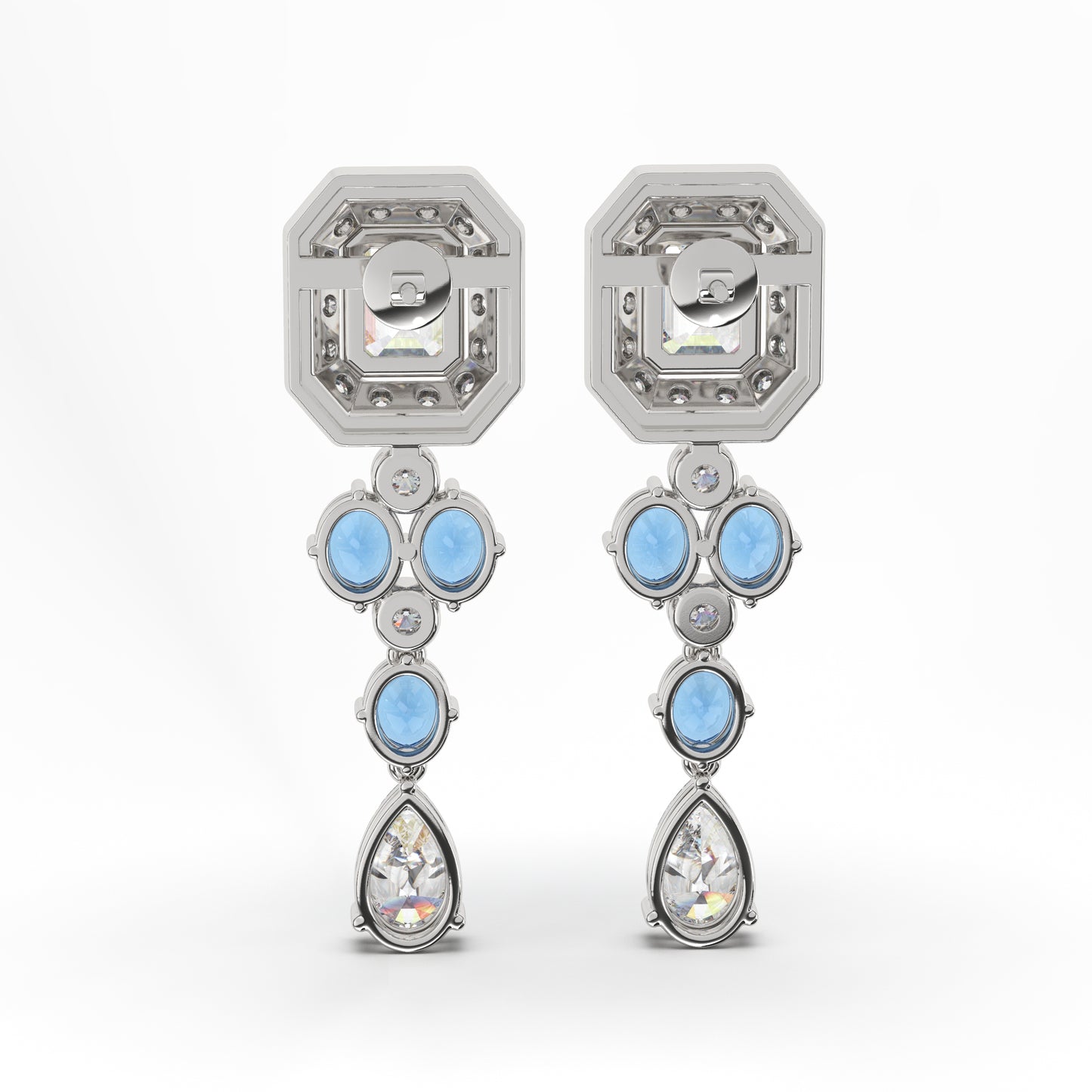 Rylee Elegant Diamonds Danglers in 14K White Gold