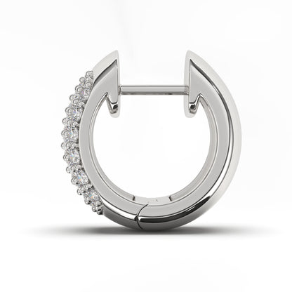 Eva Beautiful Diamonds Hoops in 14K White Gold