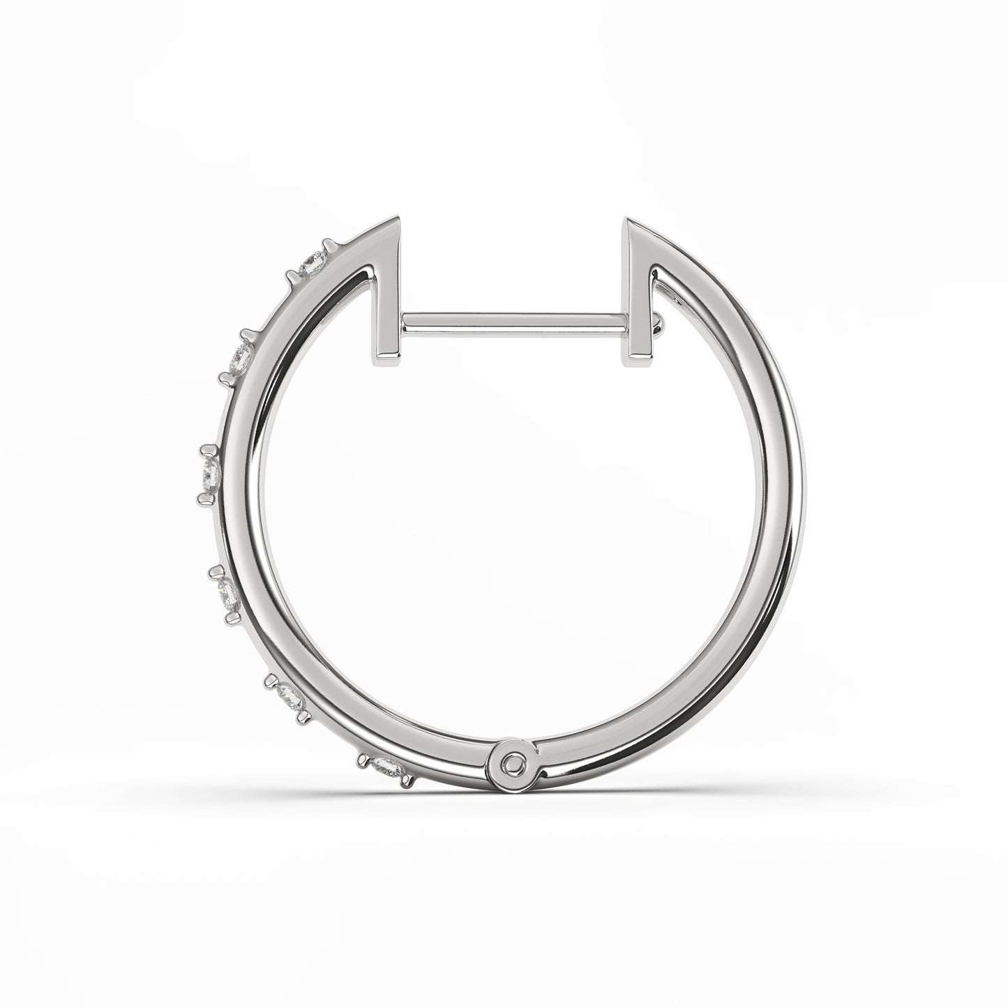 Clara Exquisite Diamonds Hoops in 14K White Gold