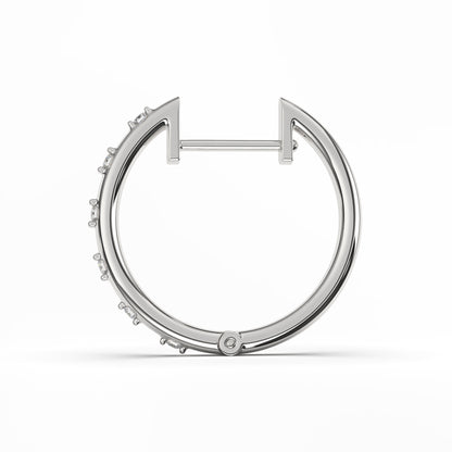 Clara Exquisite Diamonds Hoops in 14K White Gold