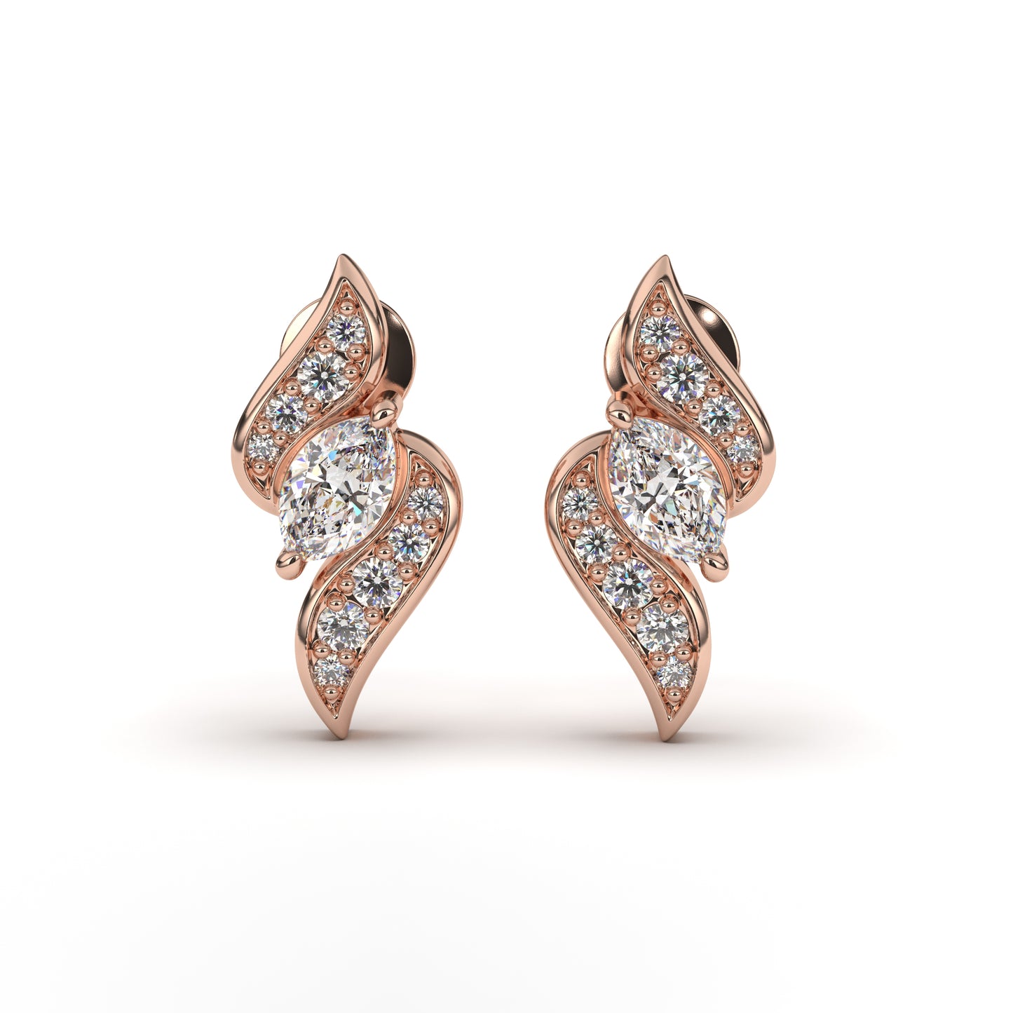 Maeve Alluring Diamonds Studs in 14K White Gold