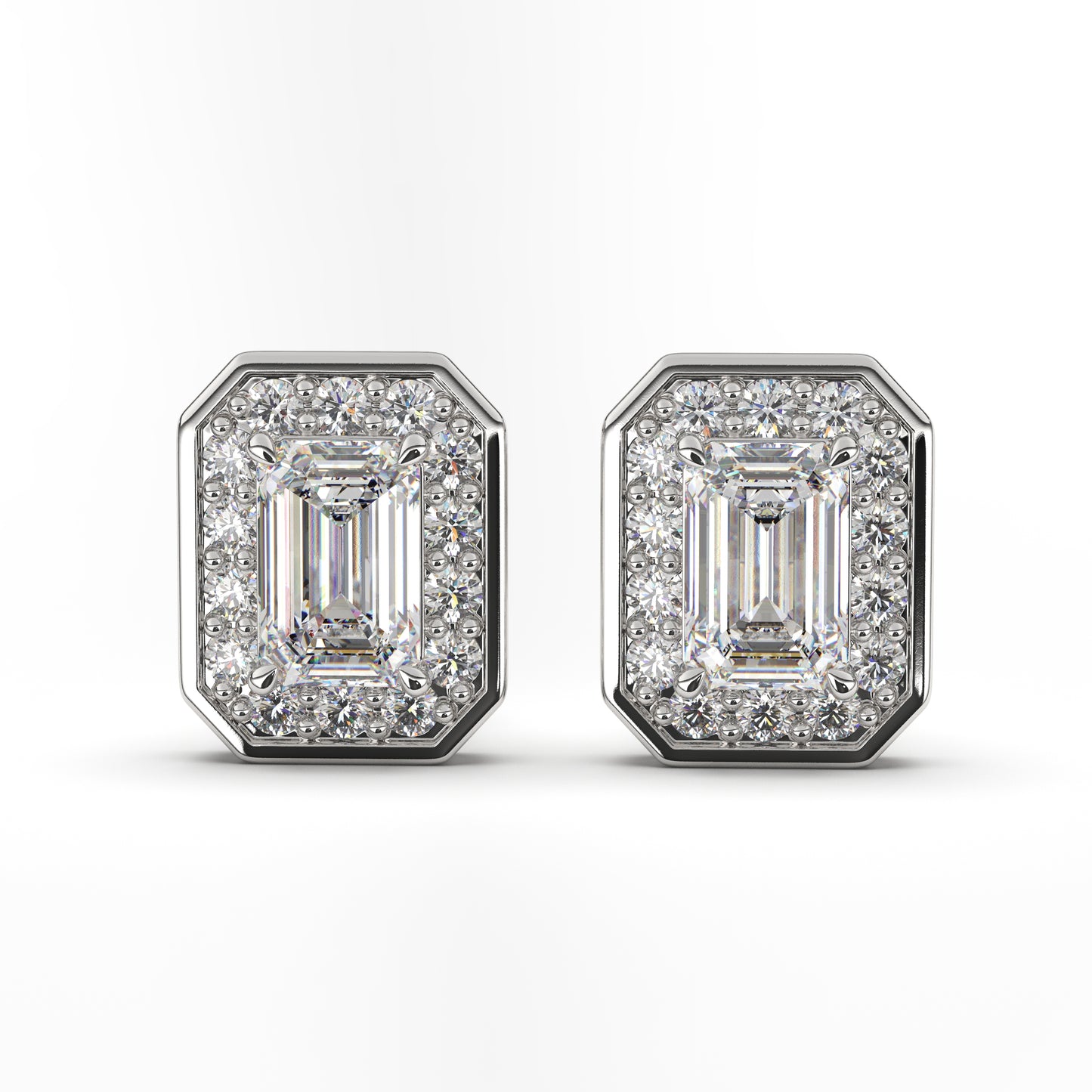 Julia Lovely Diamonds Studs in 14K White Gold