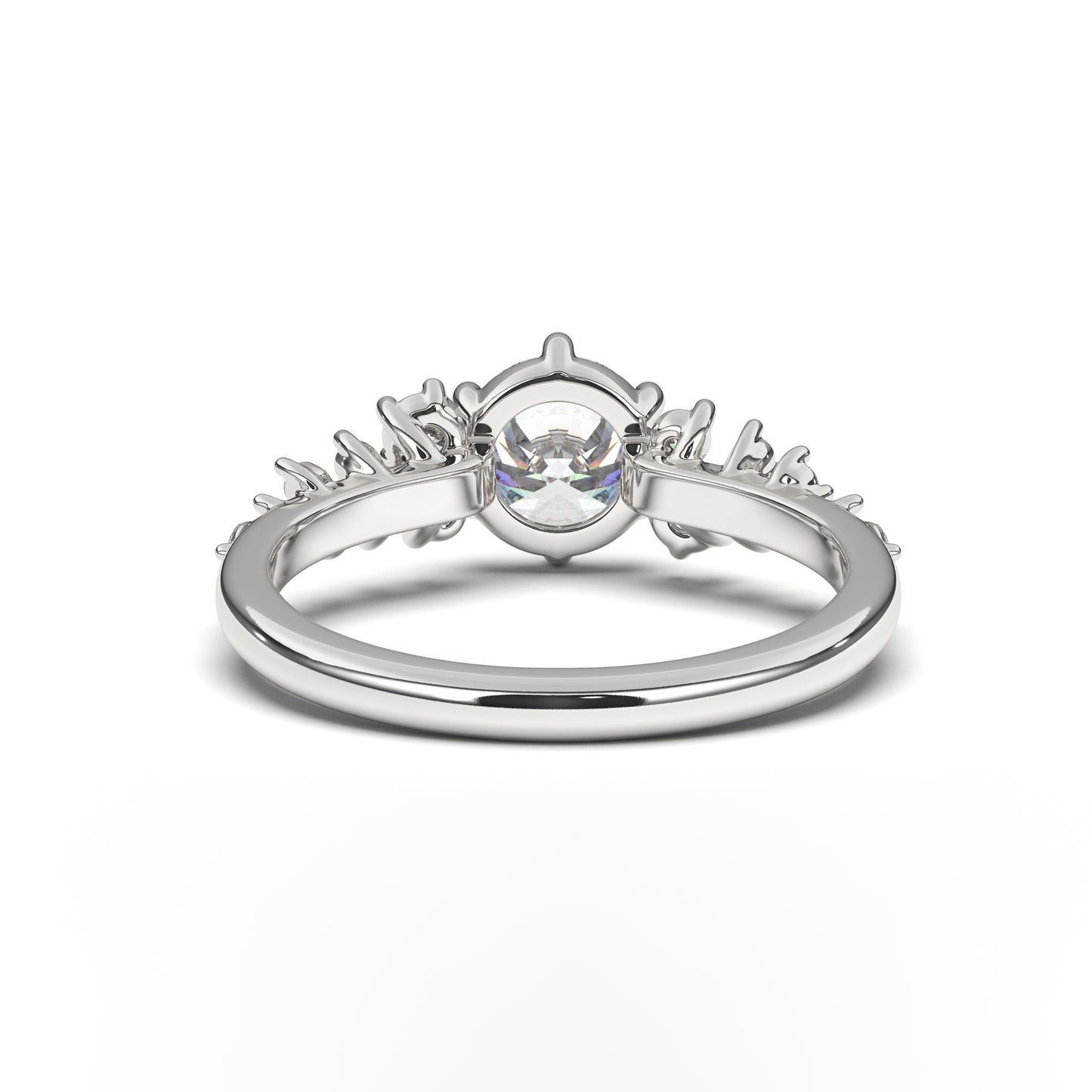 Claire Lab Grown Solitaire Engagement Ring in White Gold