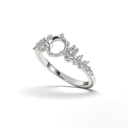 Claire Lab Grown Solitaire Engagement Ring in White Gold