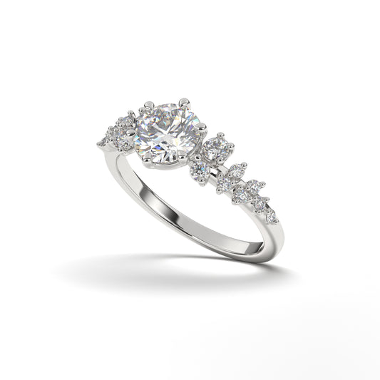 Claire Lab Grown Solitaire Engagement Ring in White Gold