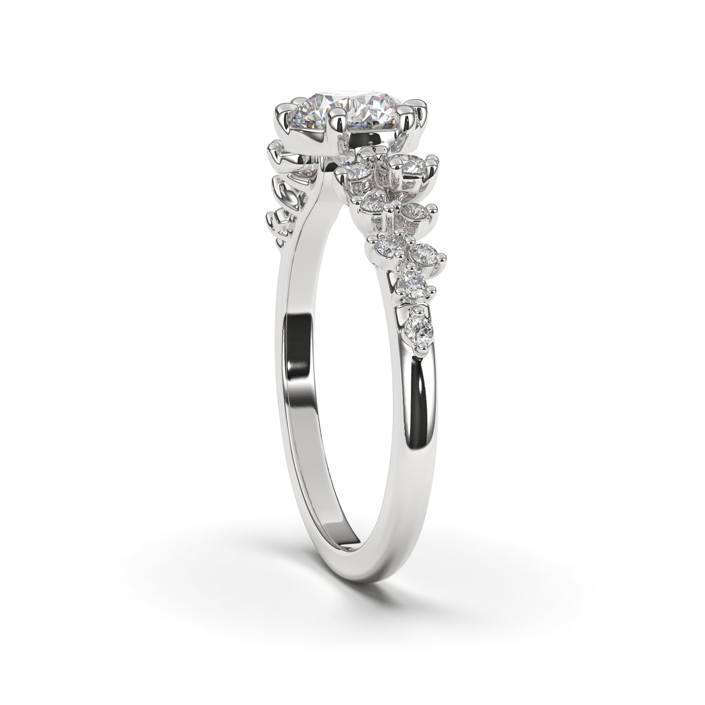 Claire Lab Grown Solitaire Engagement Ring in White Gold