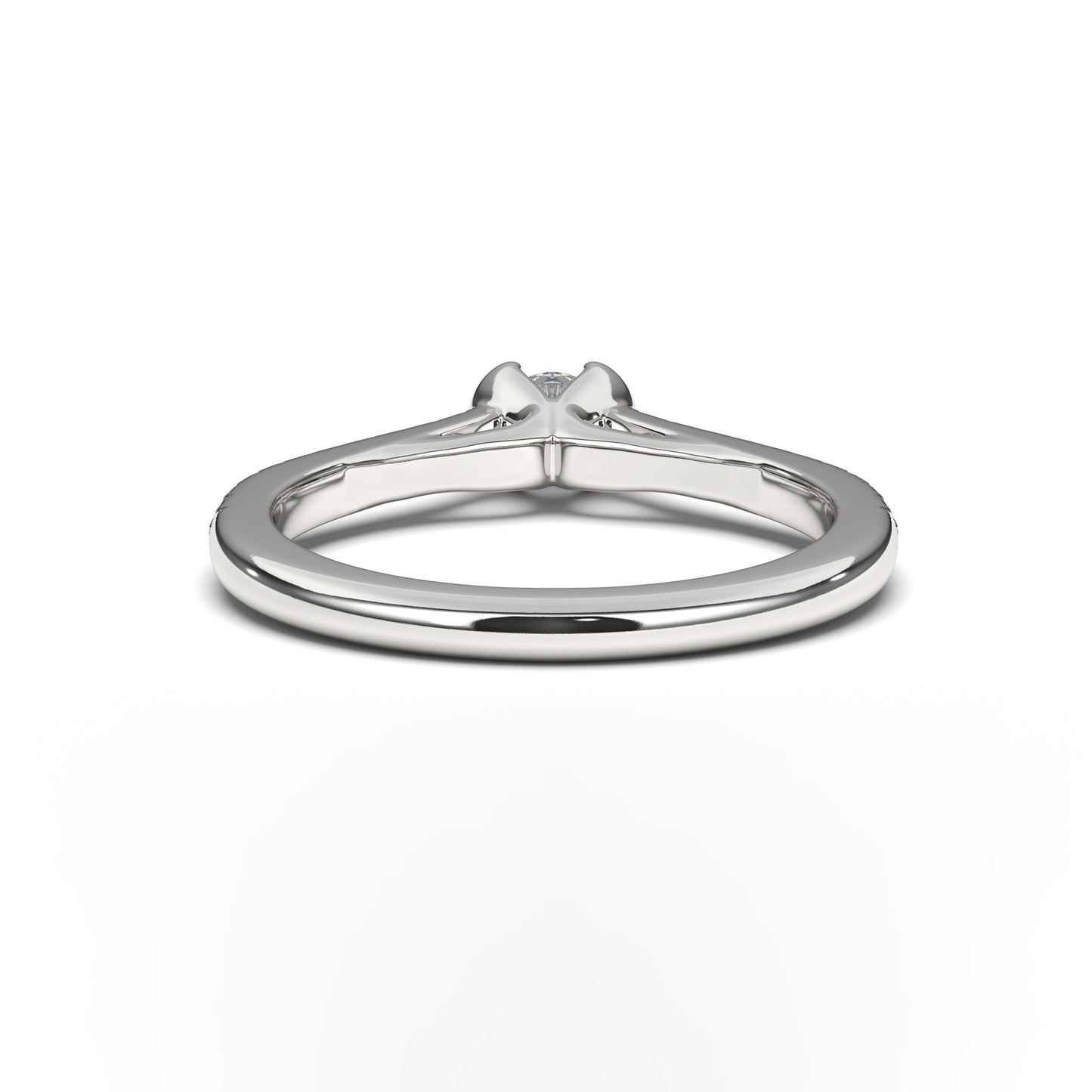 Iris Lab Grown Solitaire Engagement Ring in White Gold