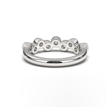 Aria Bezel Diamonds Band in White Gold