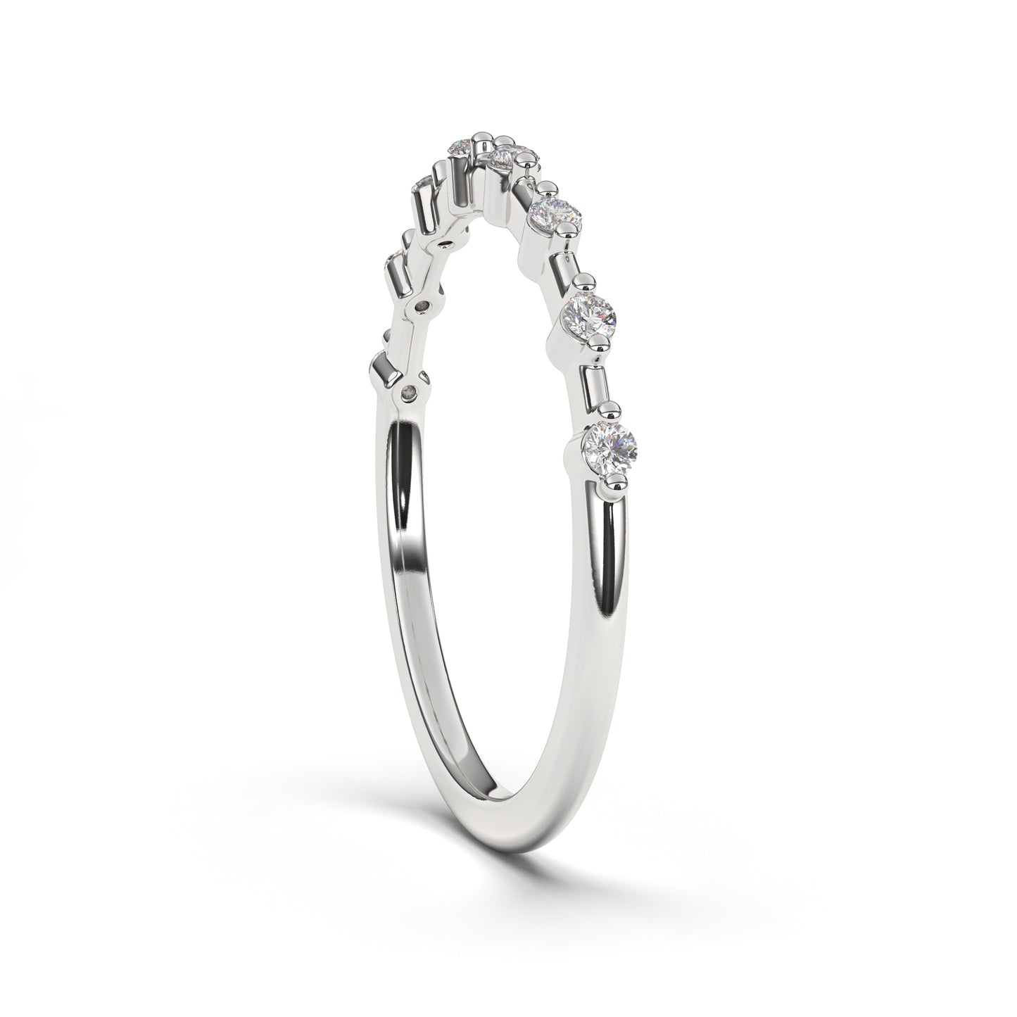 Avery Petite Prong set Diamonds Band