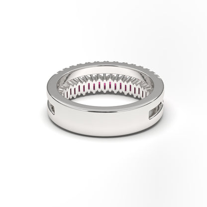 Hazel Dual Style Ruby and Diamond Band