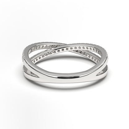 Nova Criss Cross Lab Grown Diamond Band