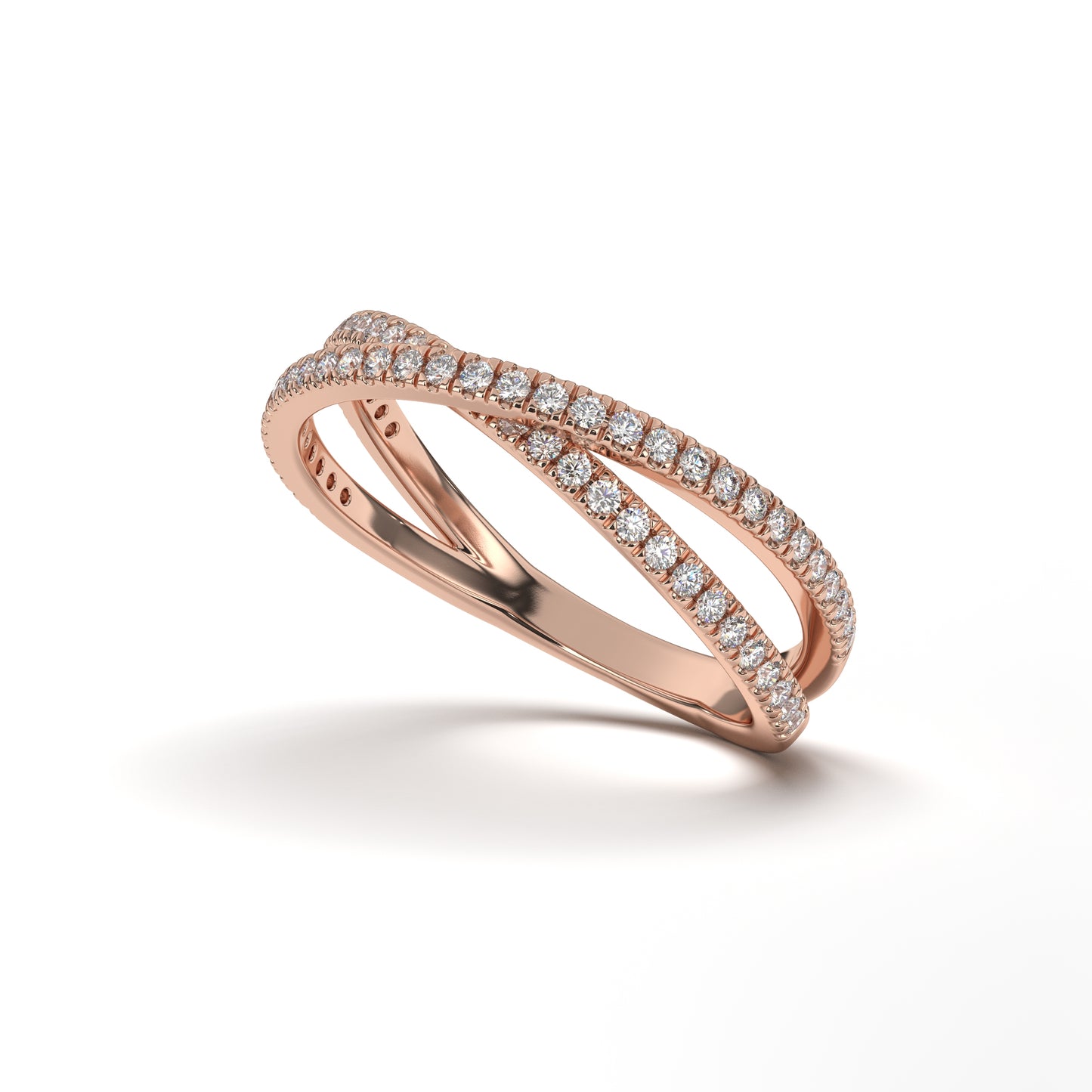 Nova Criss Cross Lab Grown Diamond Band