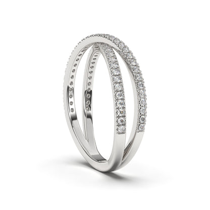 Nova Criss Cross Lab Grown Diamond Band