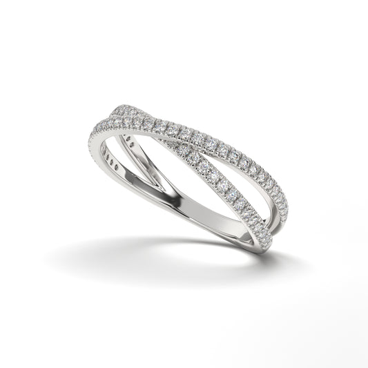 Nova Criss Cross Lab Grown Diamond Band