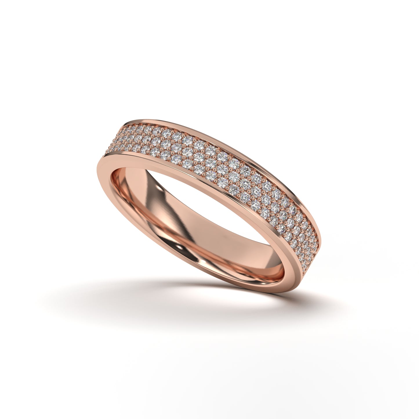 Grace Three Row Diamond Straight Band