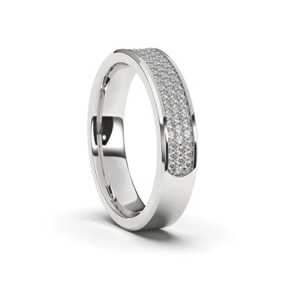 Grace Three Row Diamond Straight Band