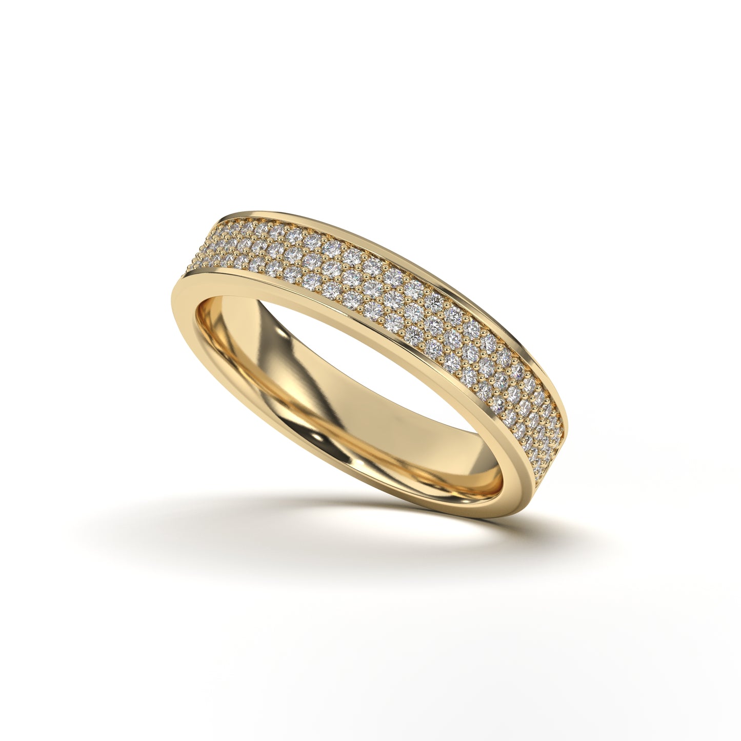 Grace Three Row Diamond Straight Band