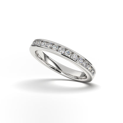 Stella Single Row Channel Set Diamond Band