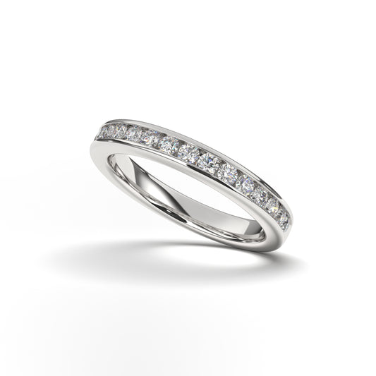 Stella Single Row Channel Set Diamond Band