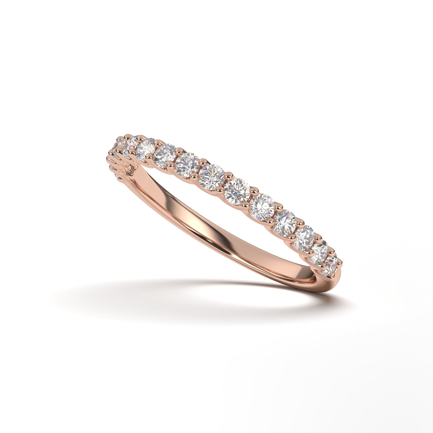 Maya Single U Shaped Prong Diamond Band