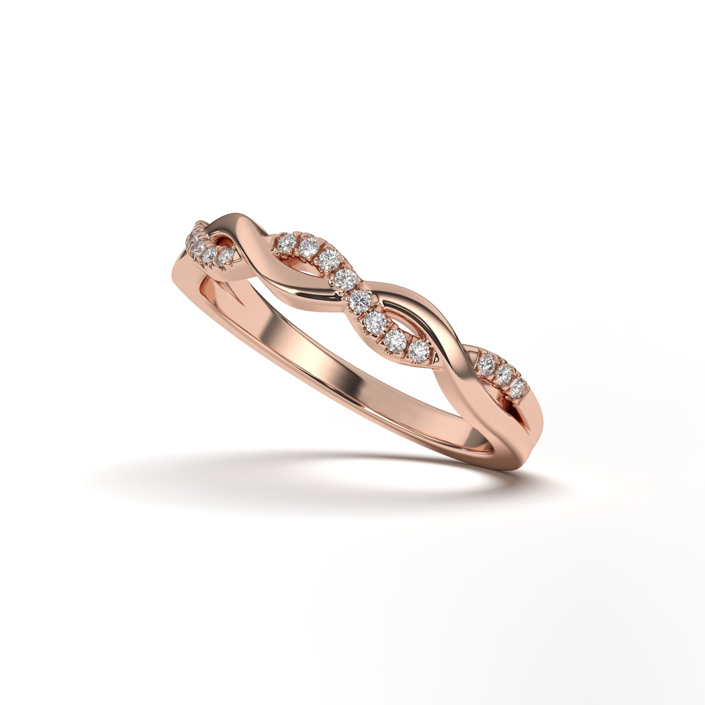 Everly Twisted Pave Diamond Band