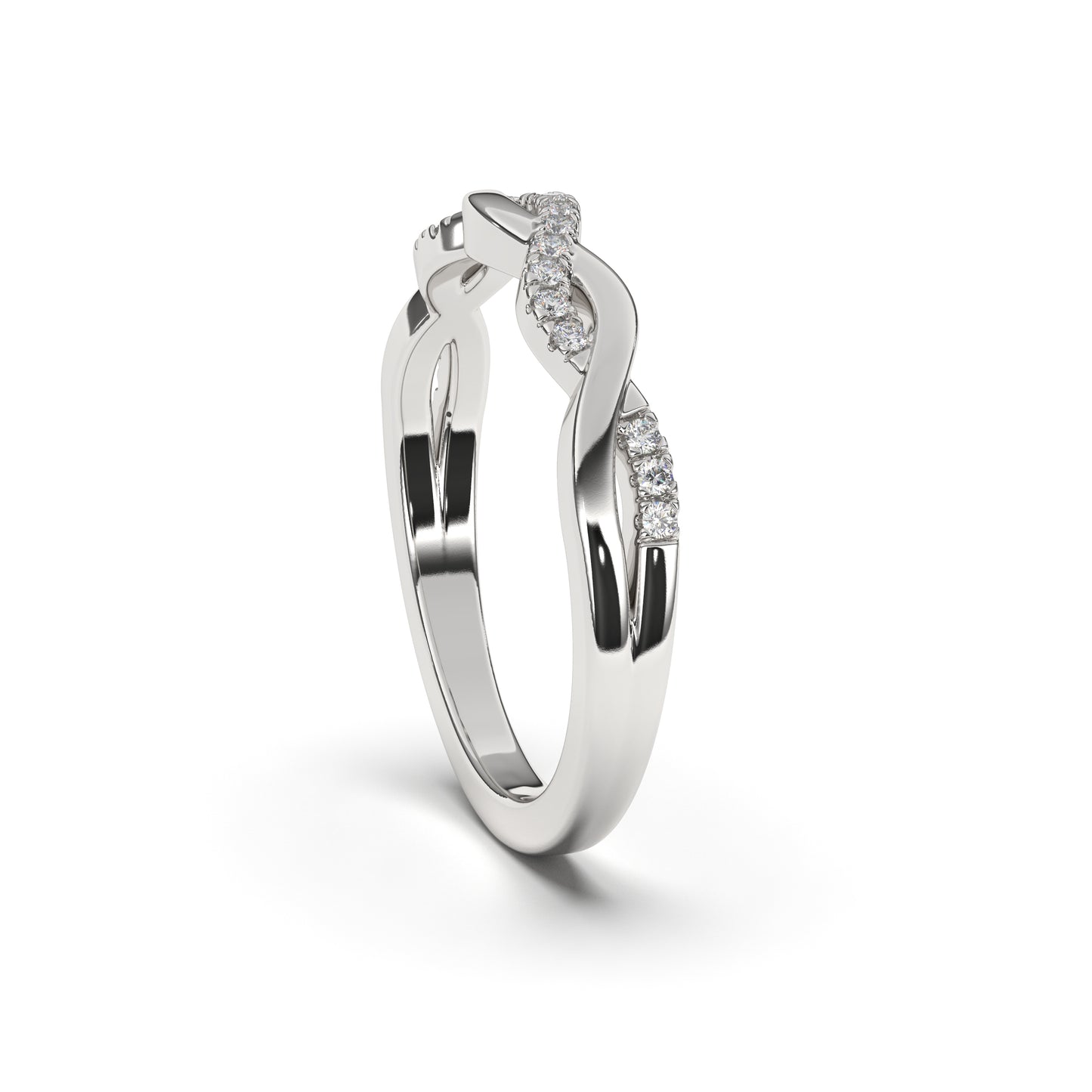 Everly Twisted Pave Diamond Band