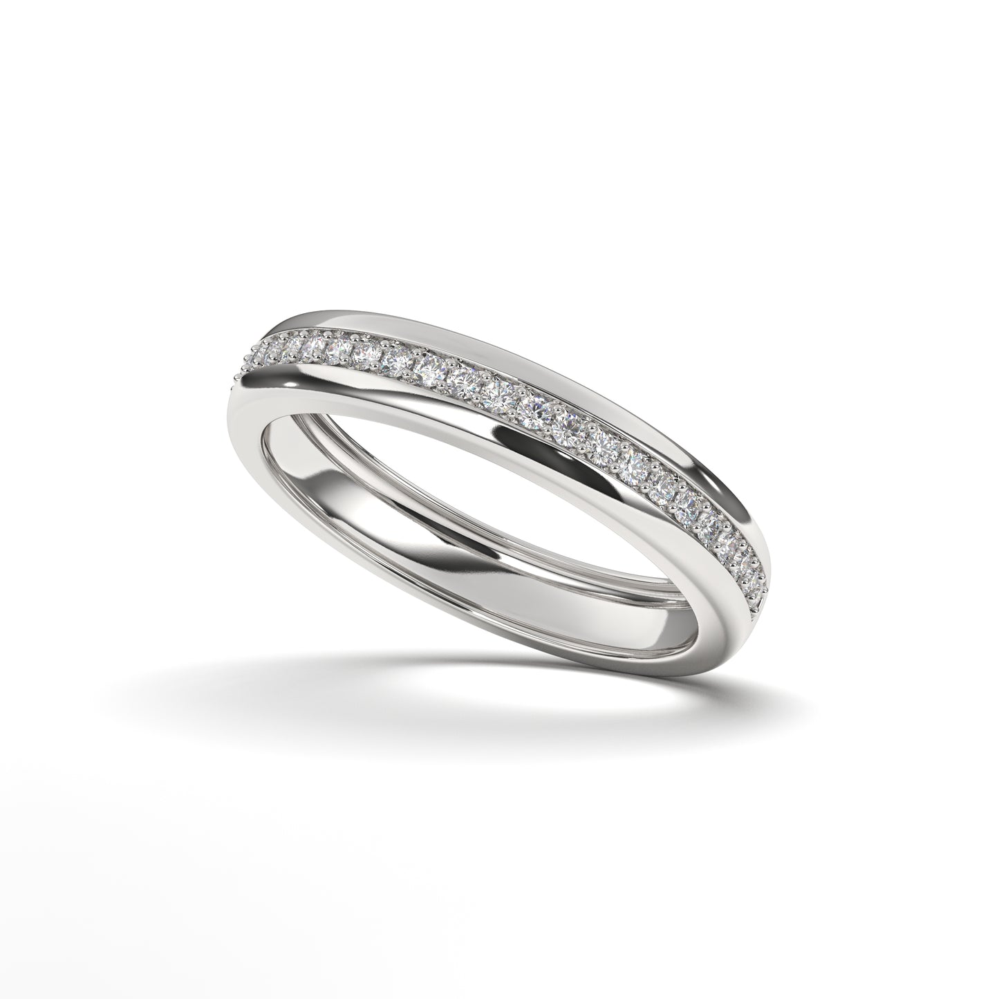 Madelyn Prong in Channel Eternity Diamond Band