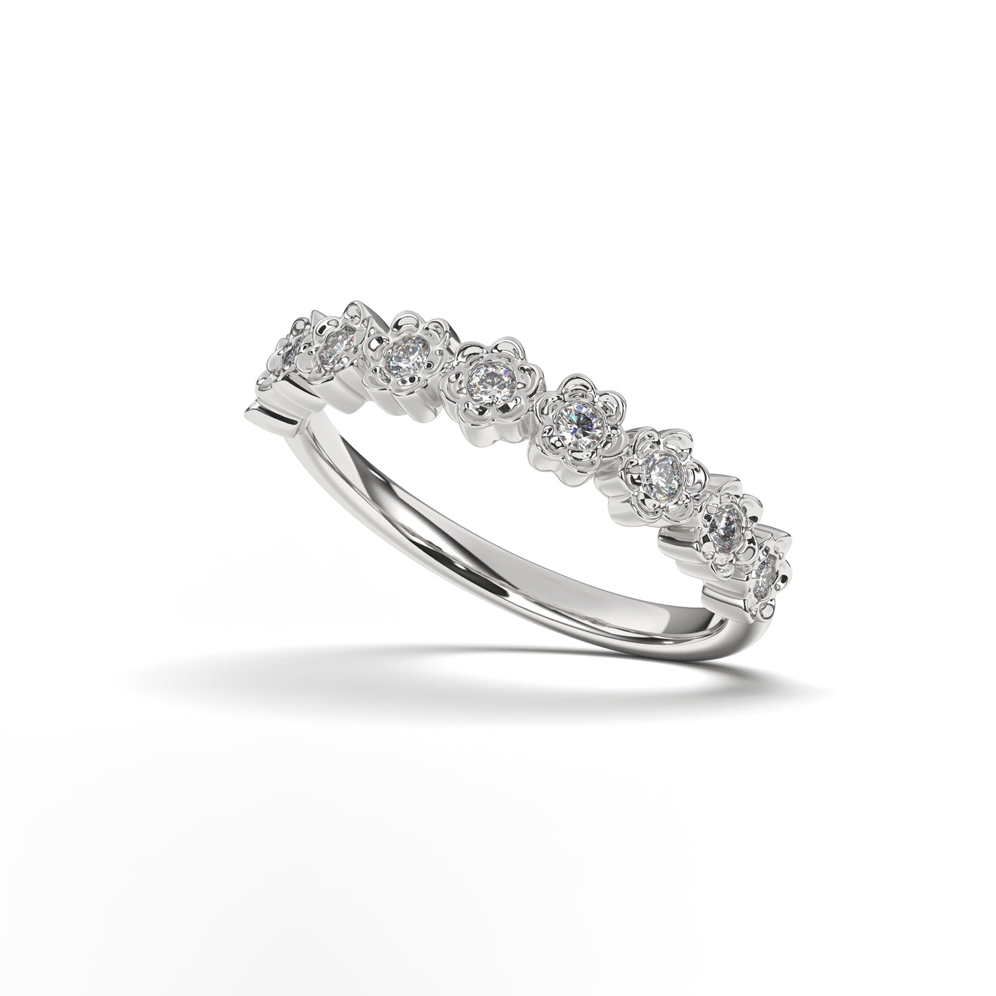 Alice Floral Blossom Beautiful Diamond Band