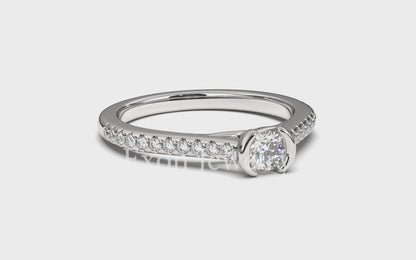 Iris Lab Grown Solitaire Engagement Ring in White Gold