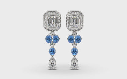 Rylee Elegant Diamonds Danglers in 14K White Gold