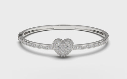 Pave Heart Diamond Bracelet