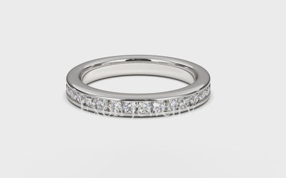 Stella Single Row Channel Set Diamond Band