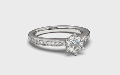 Beattie Asscher cut Diamond Engagement Ring in Platinum