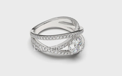 Bella Lab Grown Solitaire Engagement Ring in White Gold