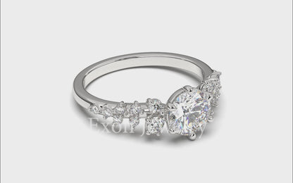 Claire Lab Grown Solitaire Engagement Ring in White Gold