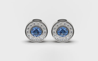 Vivian Lovely Diamonds Studs in 14K White Gold