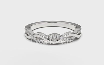 Everly Twisted Pave Diamond Band