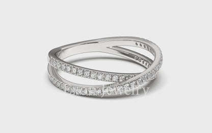 Nova Criss Cross Lab Grown Diamond Band